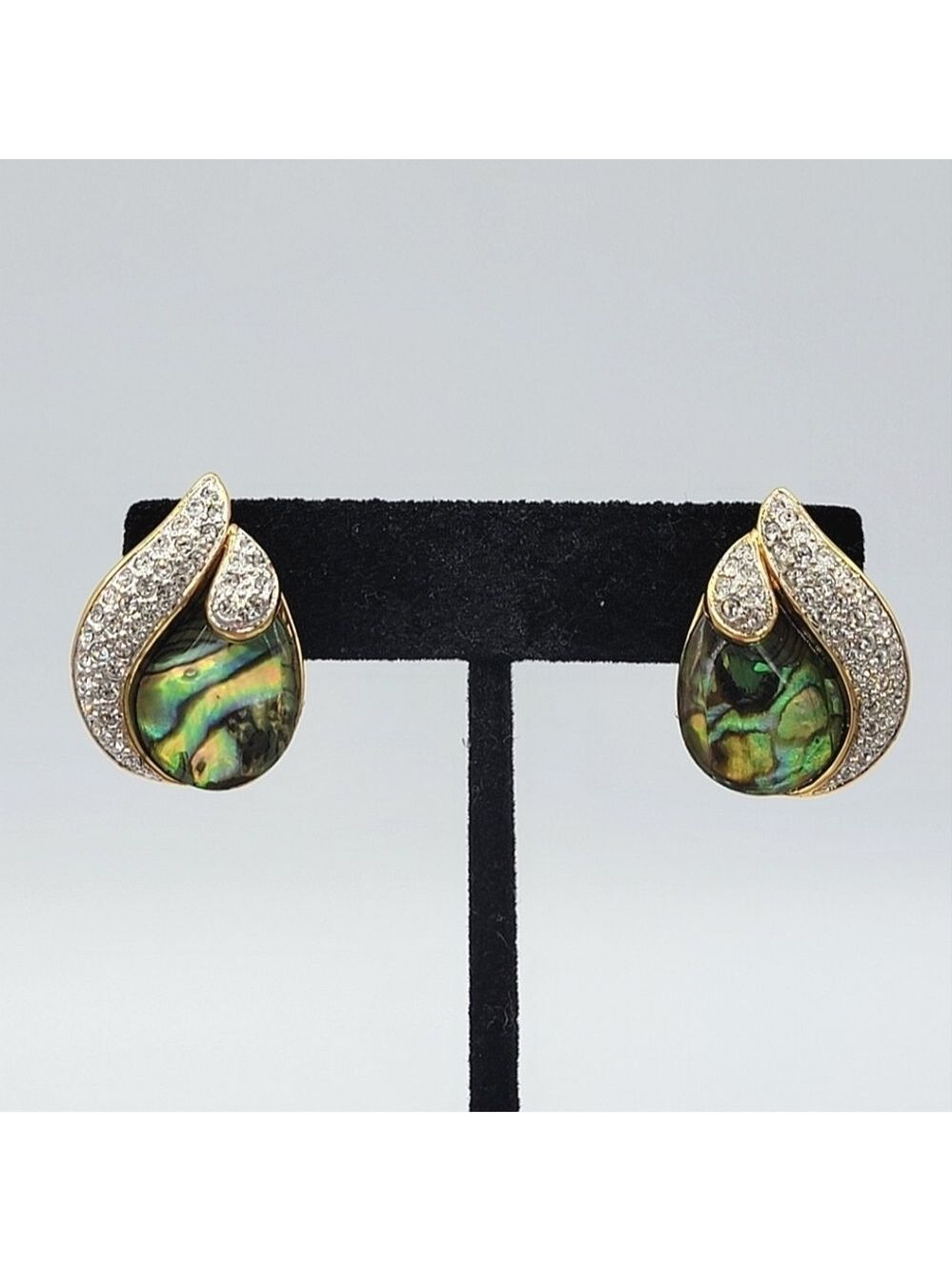 Vintage Butler Earrings Abalone #2299